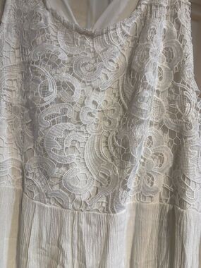 White Lace Embroidered Sundress